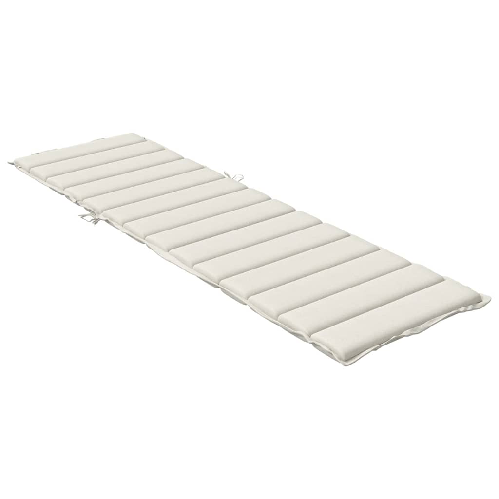Solsängsdyna melerad gräddvit 200x60x4 cm tyg