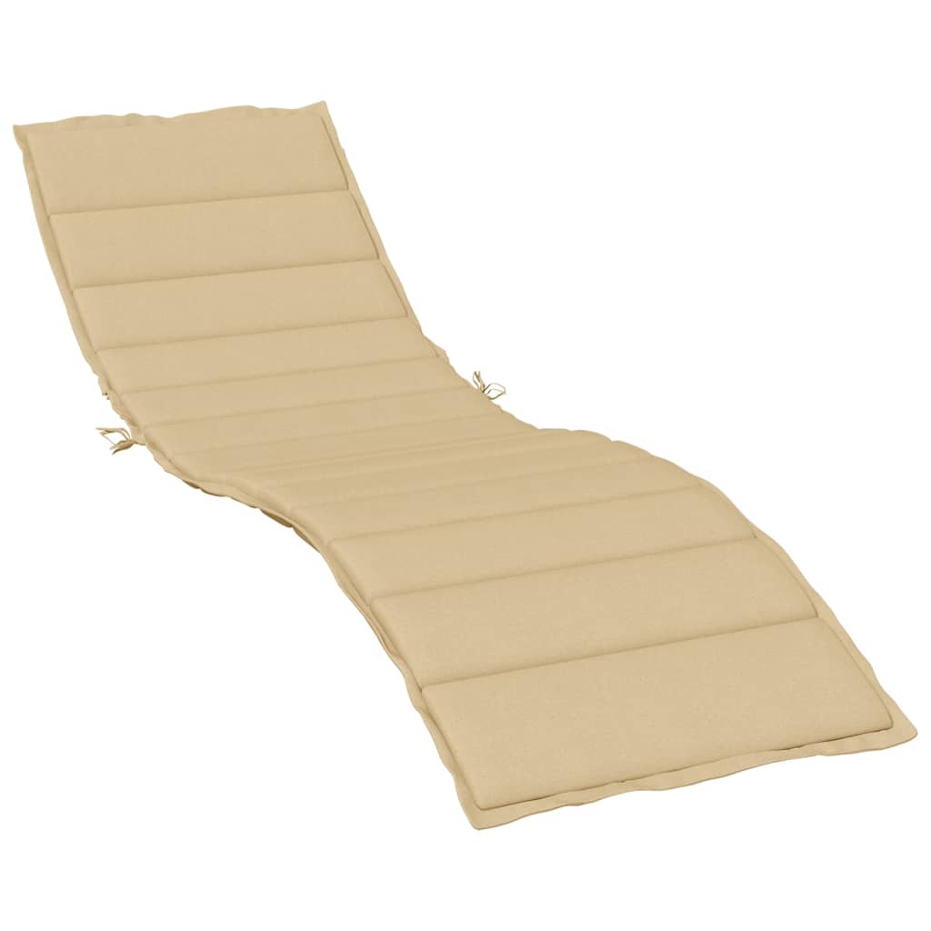 Solsängsdyna melerad beige 200x60x4 cm tyg