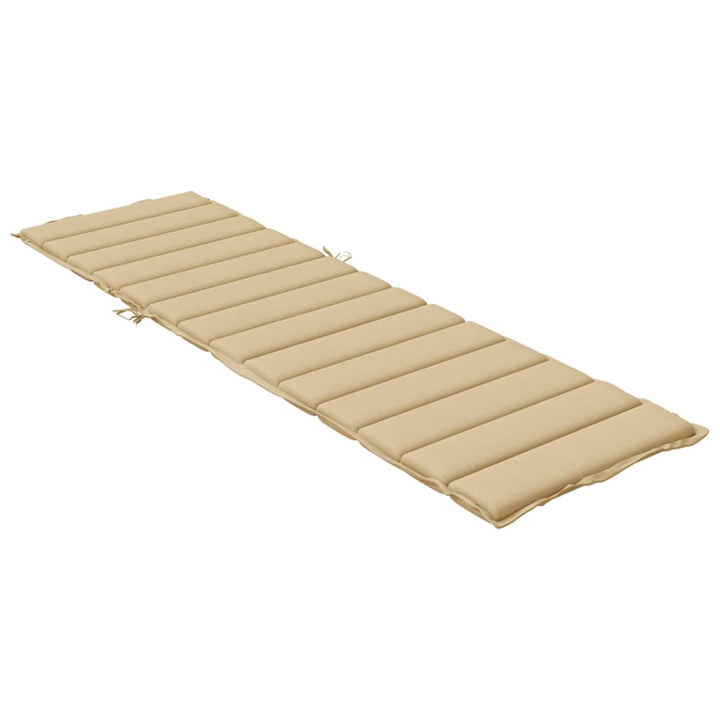 Solsängsdyna melerad beige 200x60x4 cm tyg