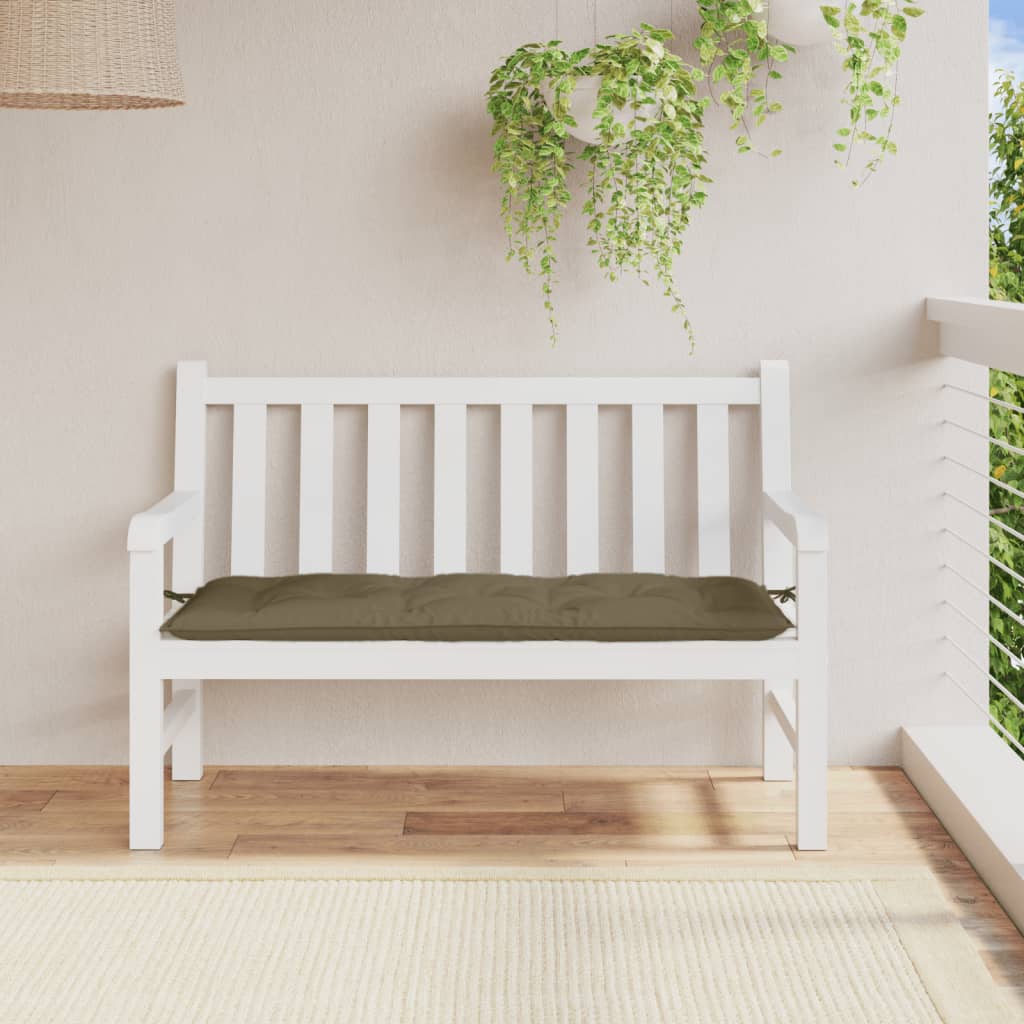 Bänkdyna melerad taupe 120x50x7 cm tyg