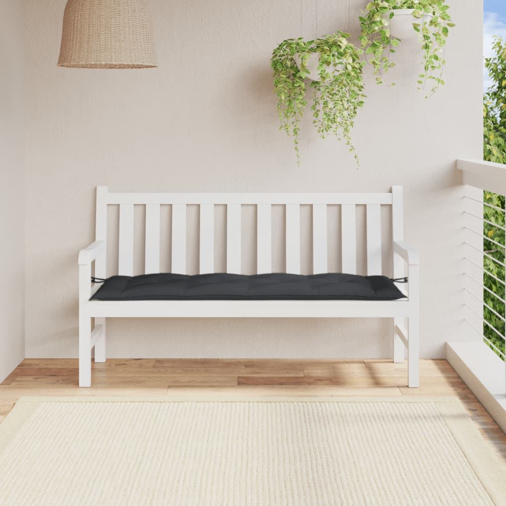 Bänkdyna melerad antracit 150x50x7 cm tyg
