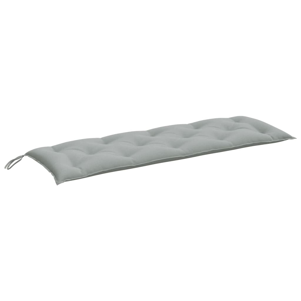 Bänkdyna melerad ljusgrå 150x50x7 cm tyg