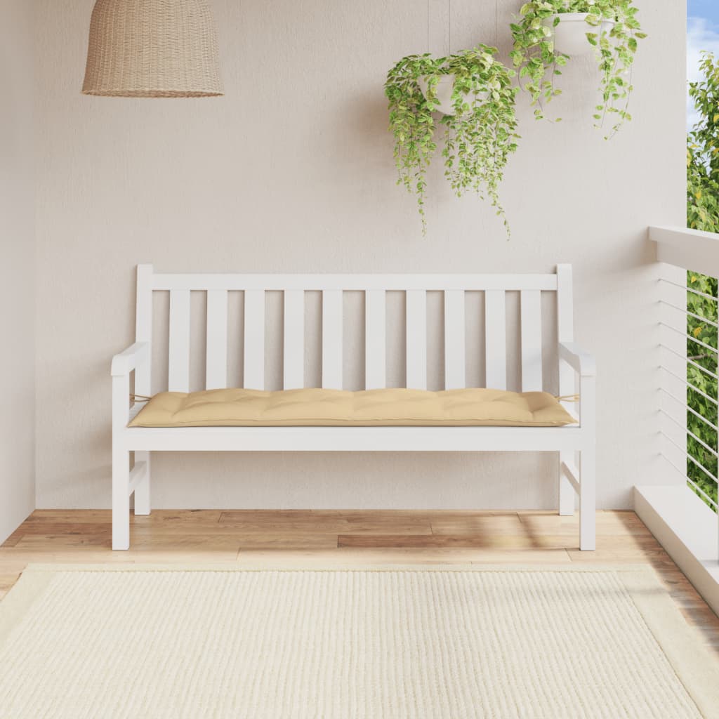 Bänkdyna melerad beige 150x50x7 cm tyg