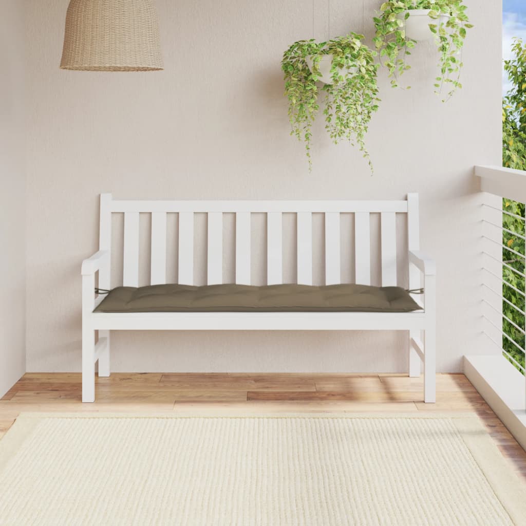 Bänkdyna melerad taupe 150x50x7 cm tyg