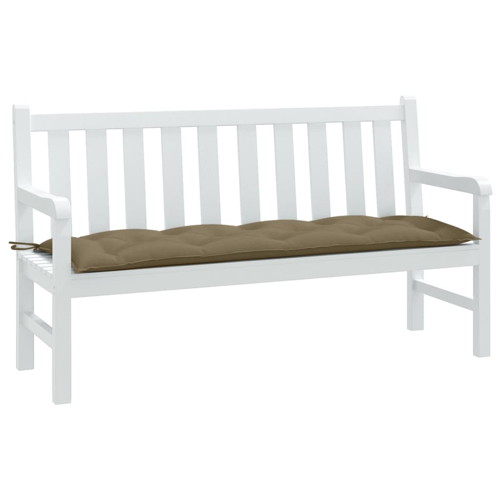 Bänkdyna melerad taupe 150x50x7 cm tyg