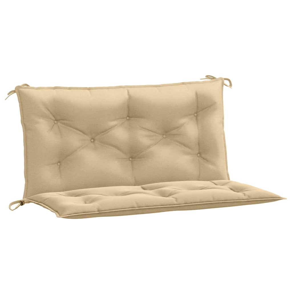 Bänkdyna 2 st melerad beige 100x50x7 cm tyg