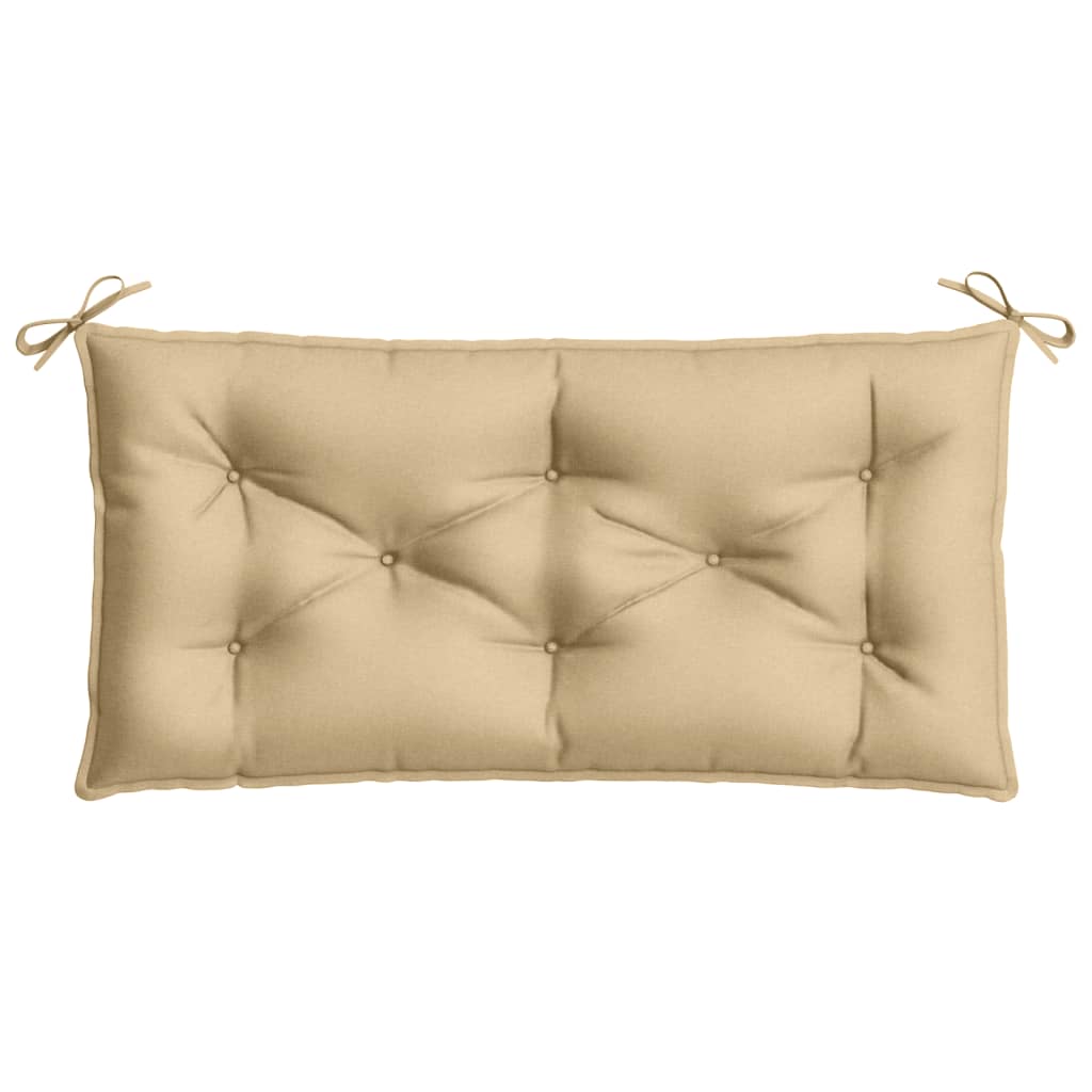 Bänkdyna 2 st melerad beige 100x50x7 cm tyg