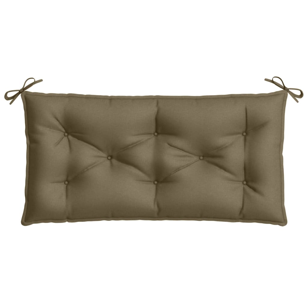 Bänkdyna 2 st melerad taupe 100x50x7 cm tyg