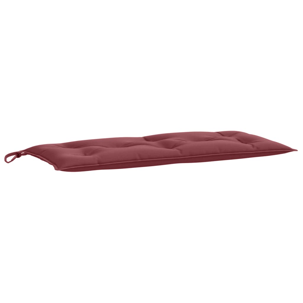 Bänkdyna 2 st melerad vinröd 100x50x7 cm tyg