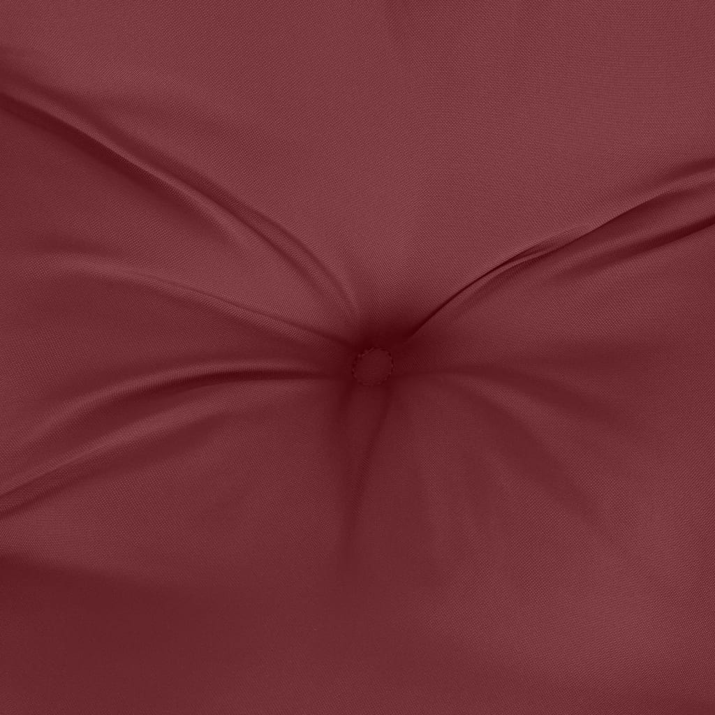 Bänkdyna 2 st melerad vinröd 100x50x7 cm tyg