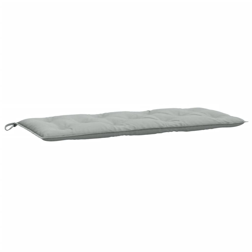 Bänkdyna 2 st melerad ljusgrå 120x50x7 cm tyg