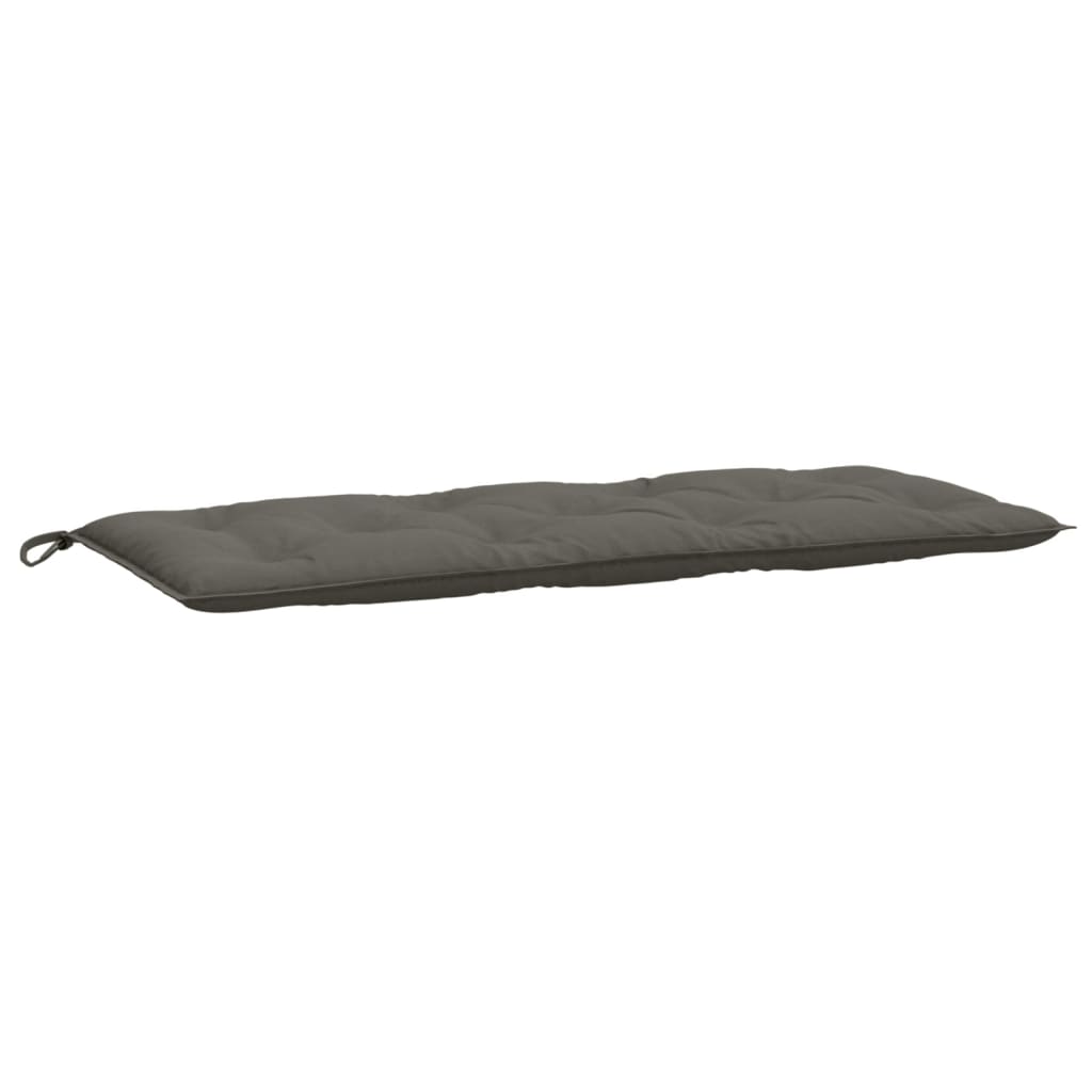 Bänkdyna 2 st melerad mörkgrå 120x50x7 cm tyg