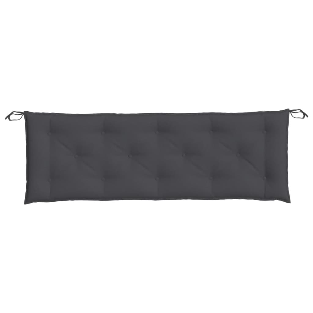 Bänkdynor 2 st melerad antracit 150x50x7 cm tyg