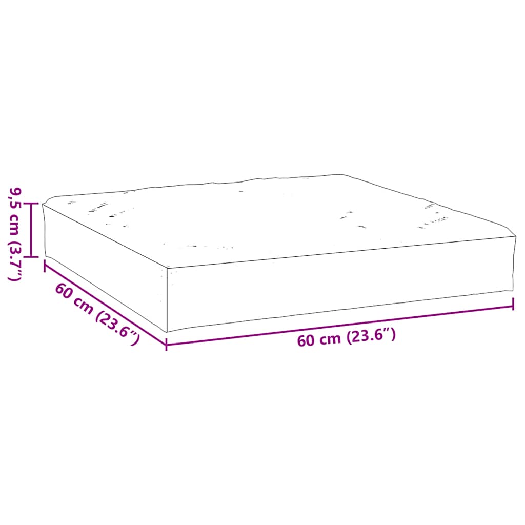 Palldyna melerad vinröd 60x60x10 cm tyg