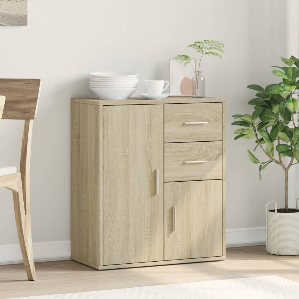 Skänk sonoma-ek 60x31x70 cm konstruerat trä