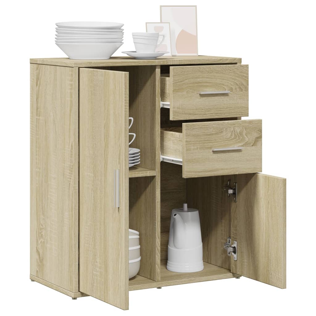 Skänk sonoma-ek 60x31x70 cm konstruerat trä