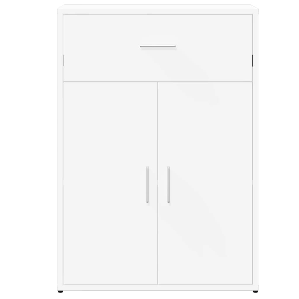 Skåp vit 60x30x84 cm konstruerat trä