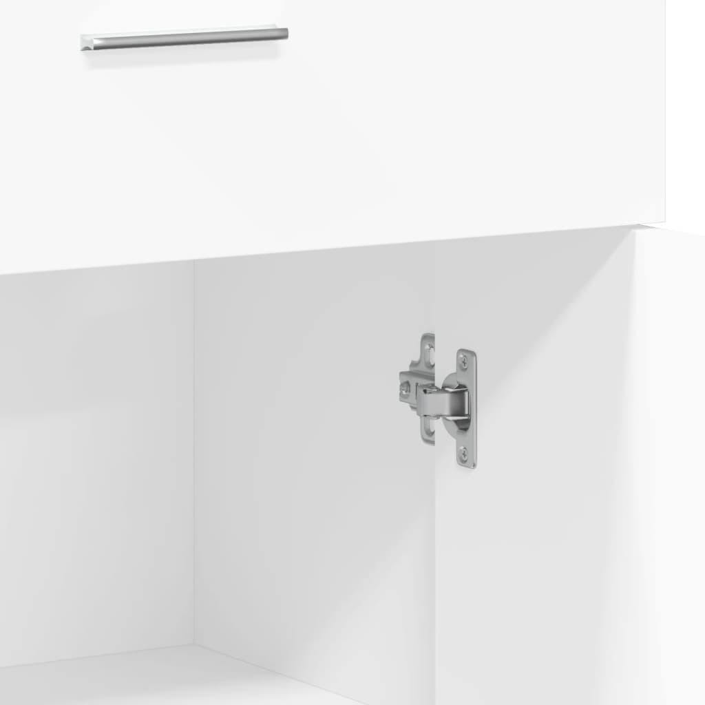 Skåp vit 60x30x84 cm konstruerat trä