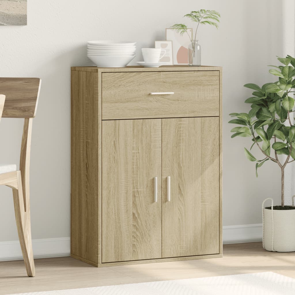 Skänk sonoma-ek 60x30x84 cm konstruerat trä