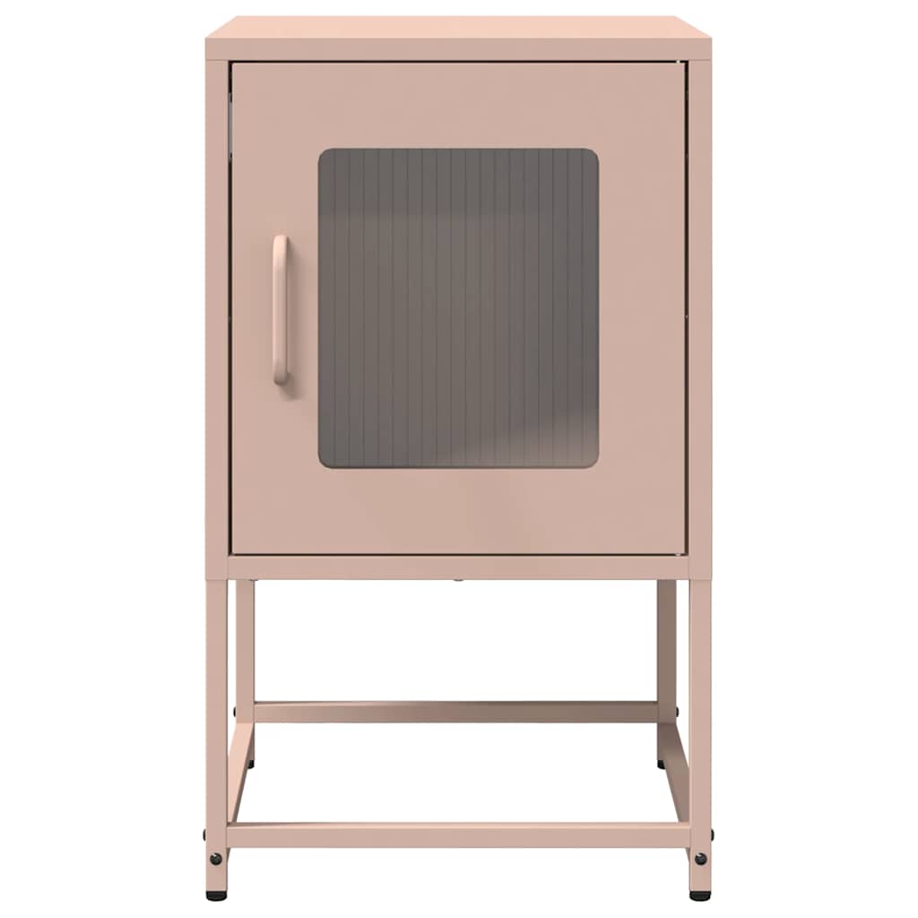 Sängbord rosa 36x39x60,5 cm kallvalsat stål
