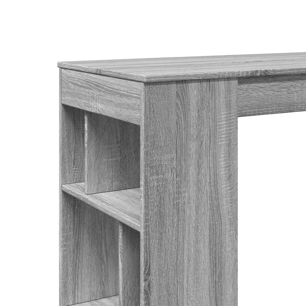 Barbord med ställ grå sonoma-ek 102x50x103,5 cm konstruerat trä