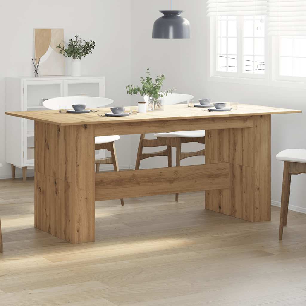 Matbord artisan ek 180x90x76 cm konstruerat trä
