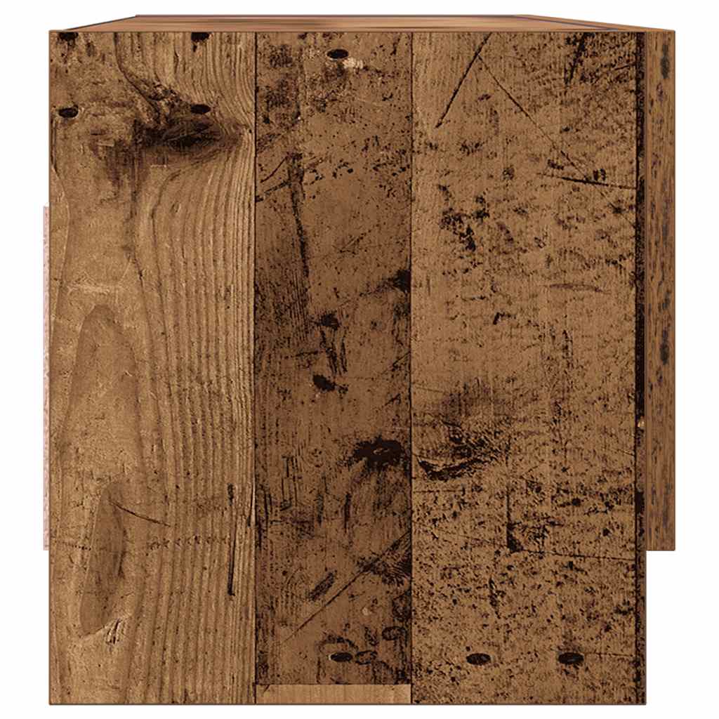 Klädhängare åldrat trä 100x32,5x35 cm konstruerat trä