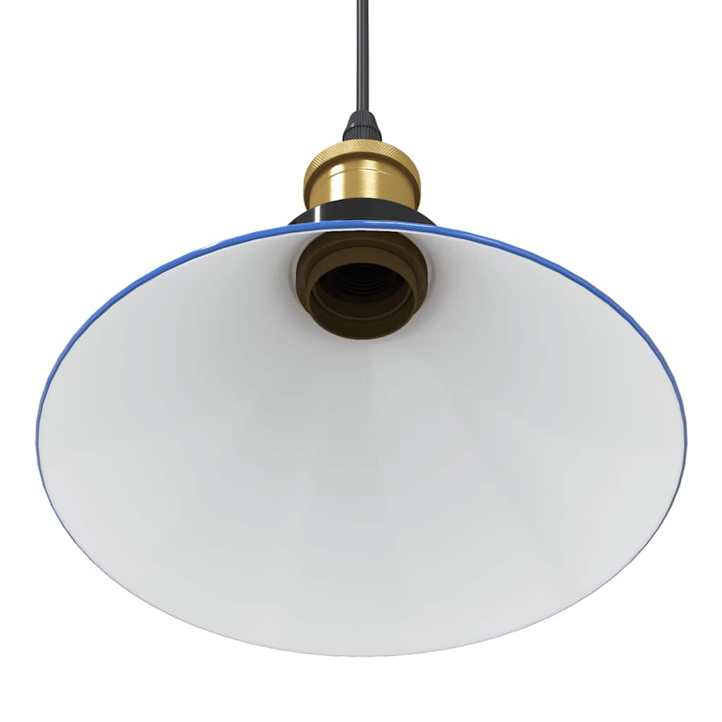 Pendellampa höjdjusterbar E27 glans mörkblå Ø 22 cm metall