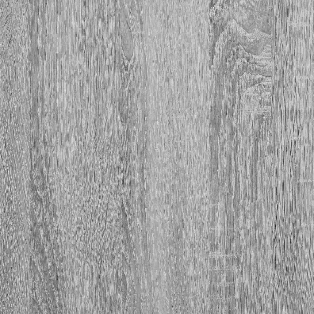 Bokhylla 3 hyllplan grå sonoma 60x30x80 cm konstruerat trä