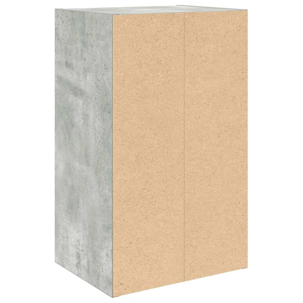 Bokhylla betonggrå 31x24x52 cm konstruerat trä