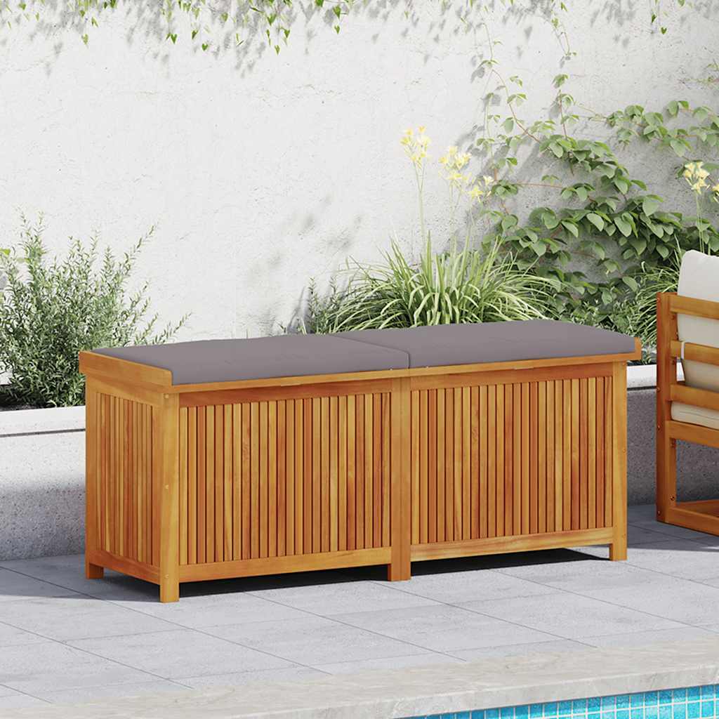 Kuddlåda utomhus 150x50x60,5 cm massivt trä akacia