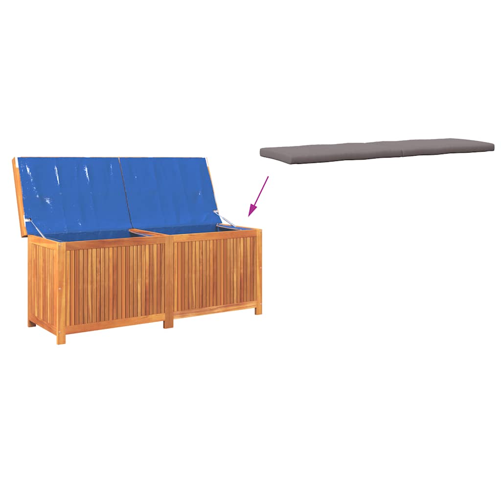 Kuddlåda utomhus 150x50x60,5 cm massivt trä akacia