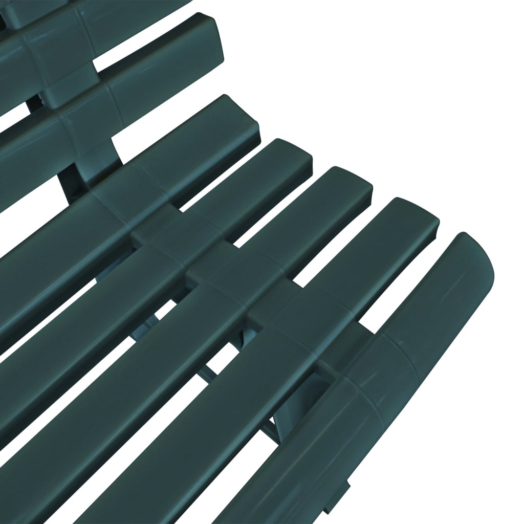 Trädgårdsbänk 145,5 cm plast grön