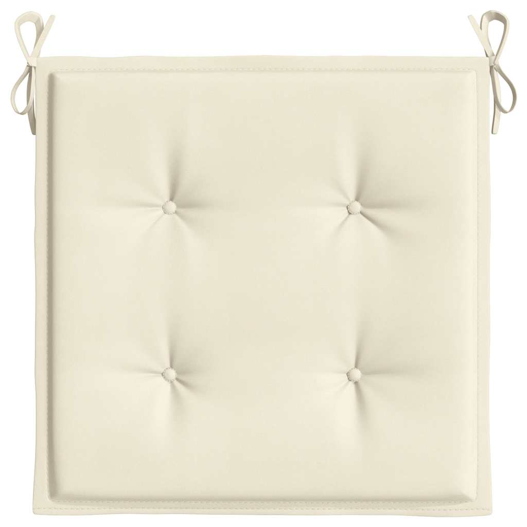 Stolsdynor 4 st gräddvit 40x40x3 cm oxfordtyg