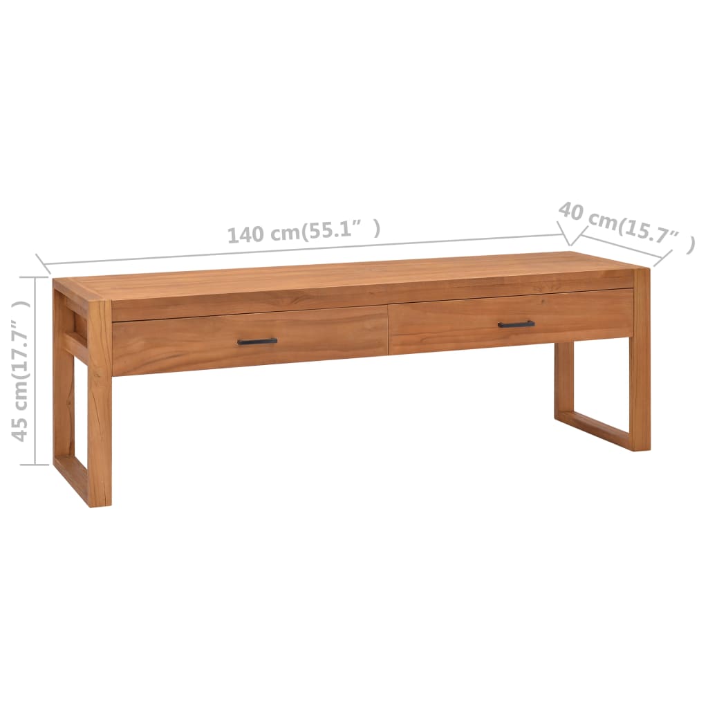 Tv-bänk 140x40x45 cm teak