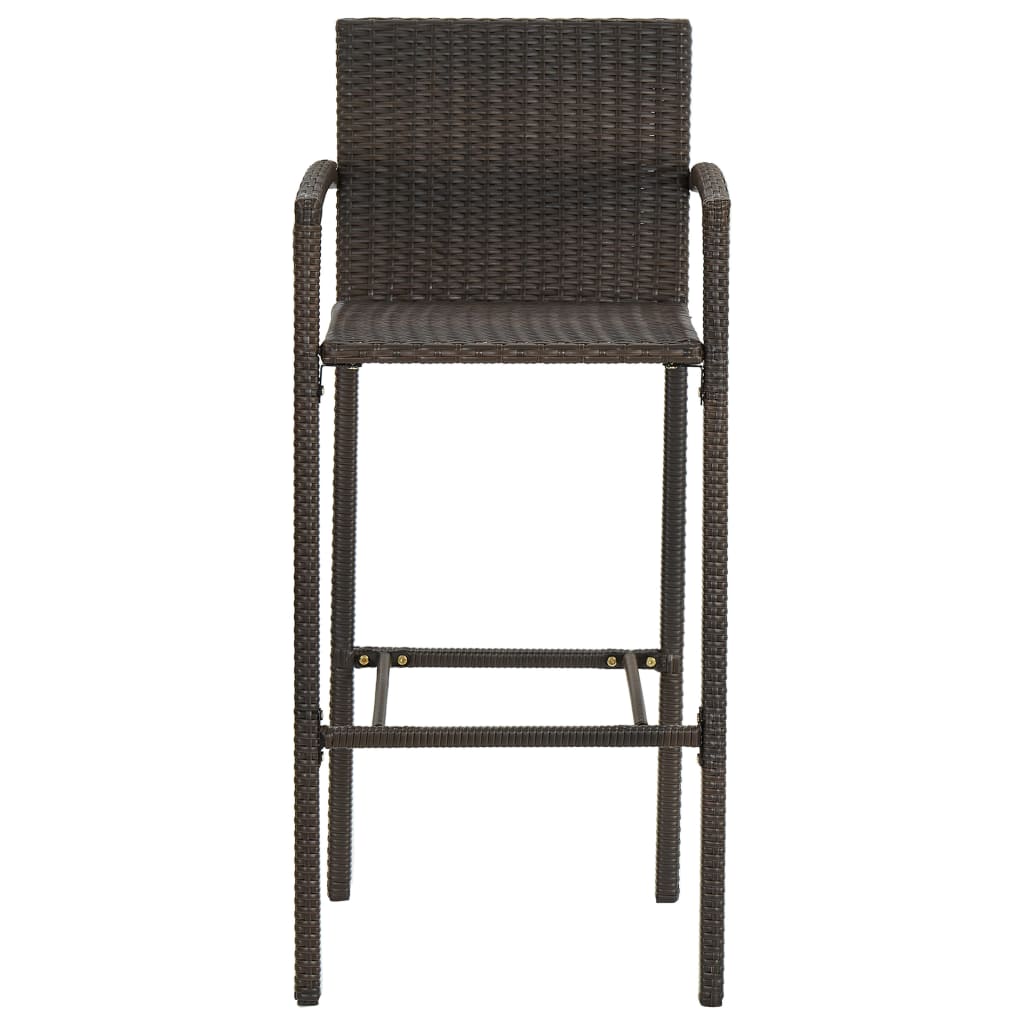 Barstolar 4 st brun konstrotting