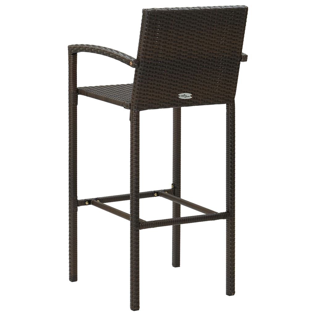 Barstolar 4 st brun konstrotting