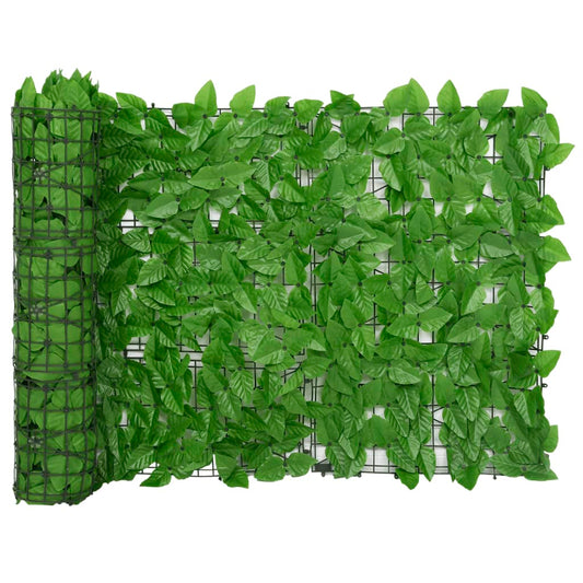 Balkongskärm gröna blad 300x75 cm