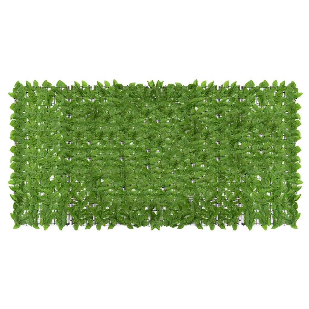 Balkongskärm gröna blad 300x150 cm
