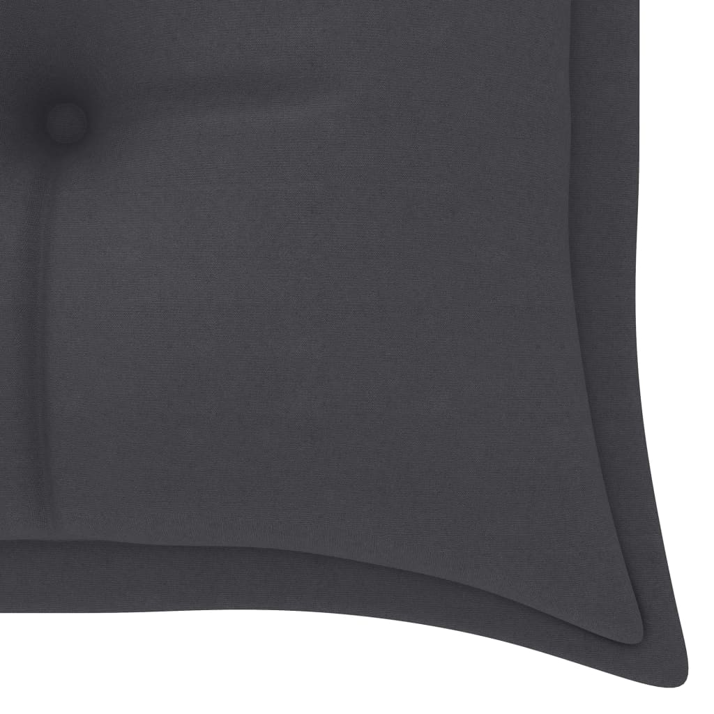Stapelbar trädgårdsbänk med dyna 159 cm massiv teak