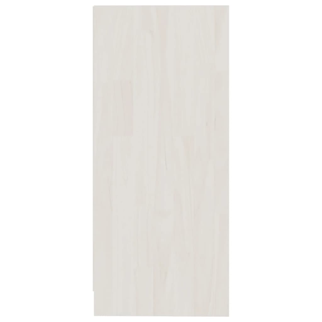 Sidobord vit 35,5x33,5x76 cm massiv furu