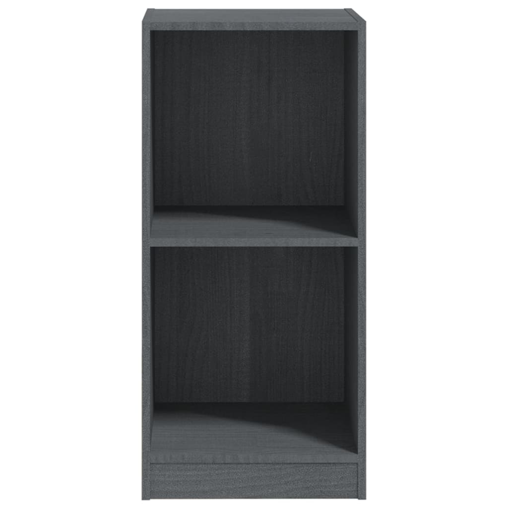 Sidobord grå 35,5x33,5x76 cm massiv furu