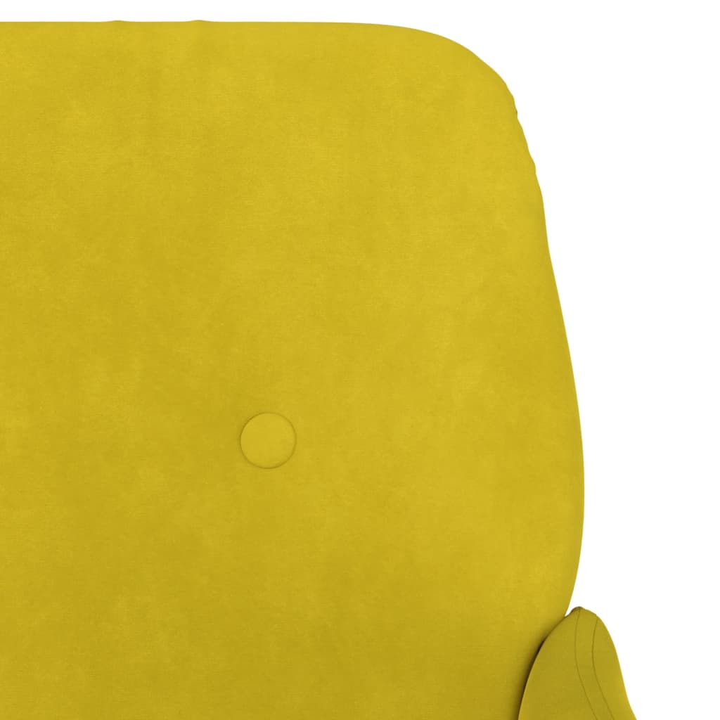 Fåtölj gul 62x79x79 cm sammet