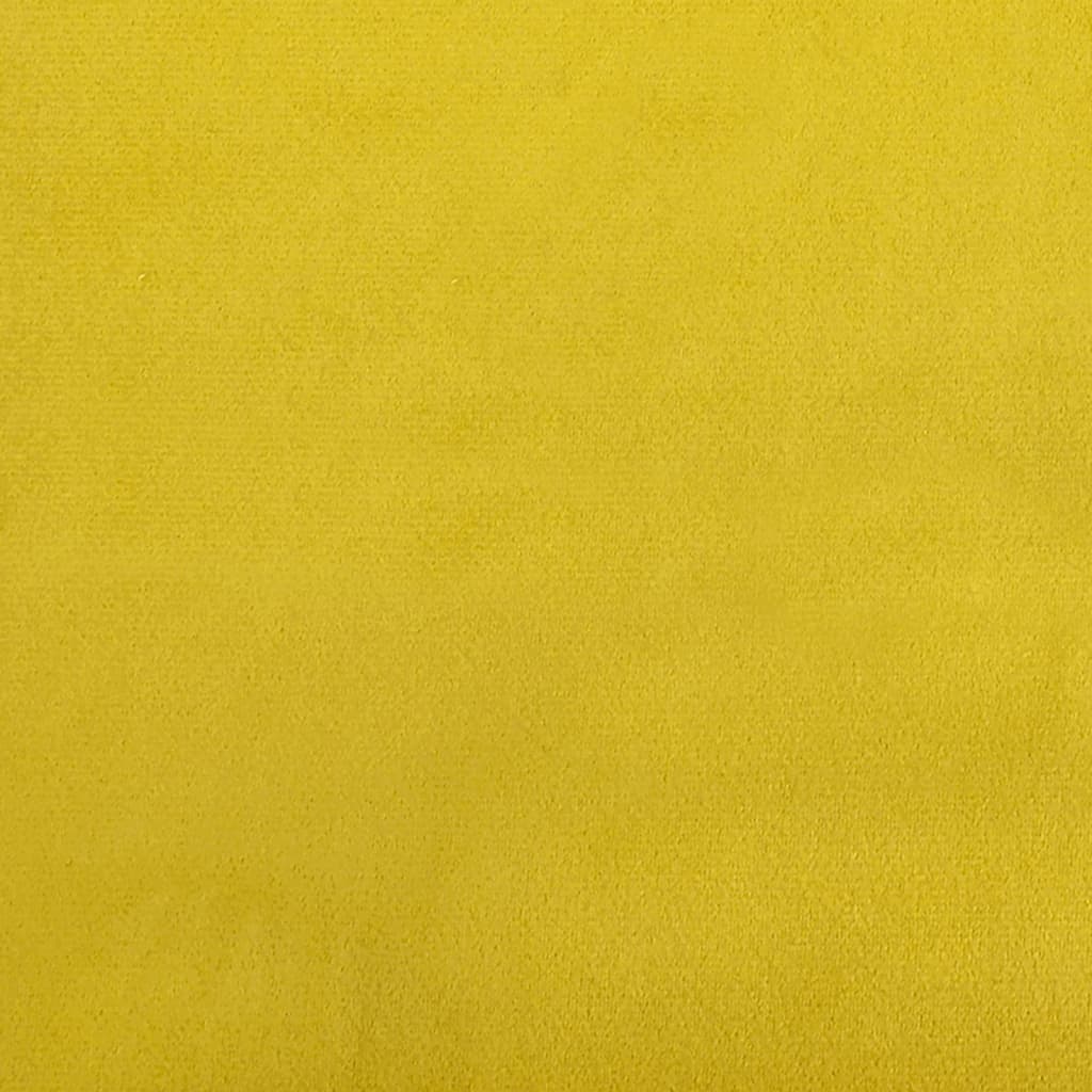 Fåtölj gul 62x79x79 cm sammet