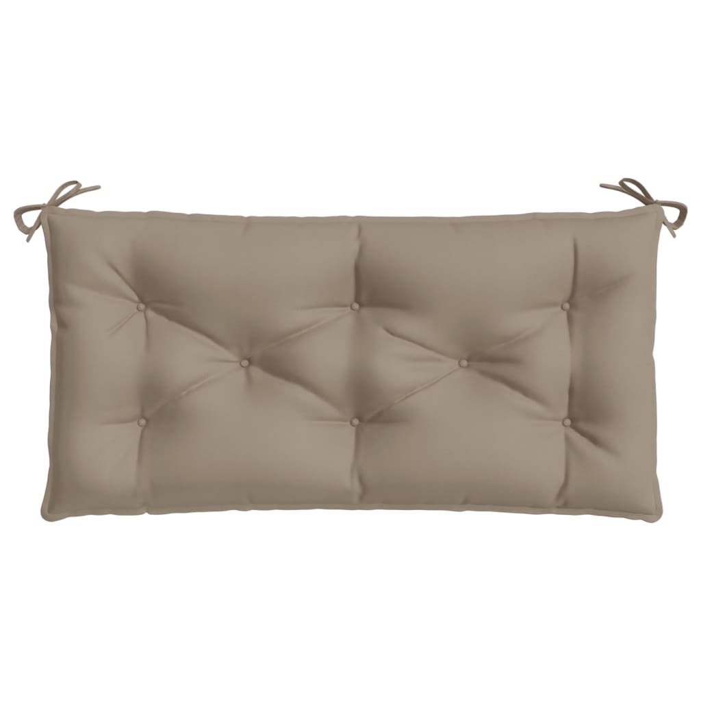 Bänkdyna för trädgården taupe 100x50x7 cm oxfordtyg