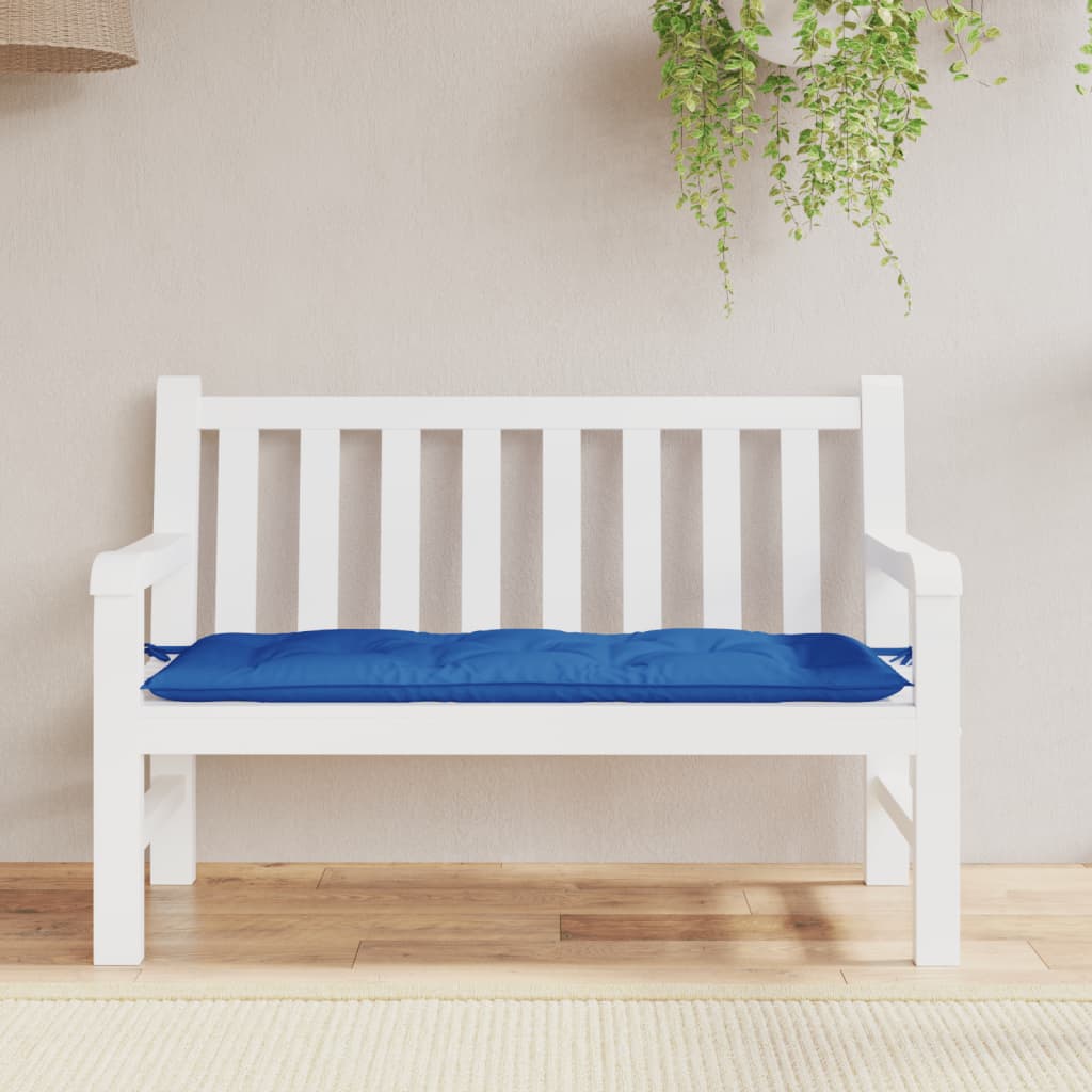 Bänkdyna för trädgården blå 120x50x7 cm oxfordtyg