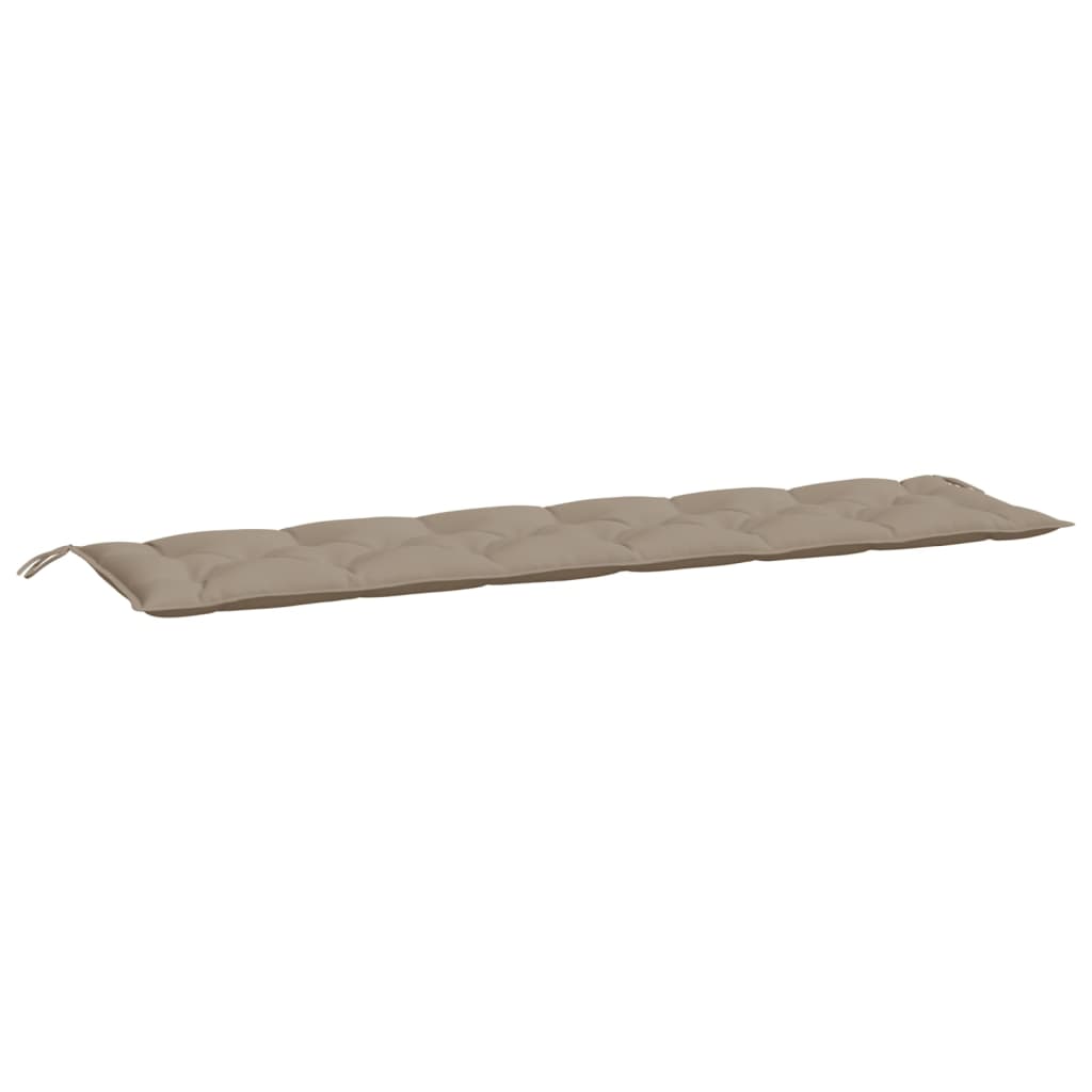 Bänkdyna för trädgården taupe 200x50x7 cm oxfordtyg