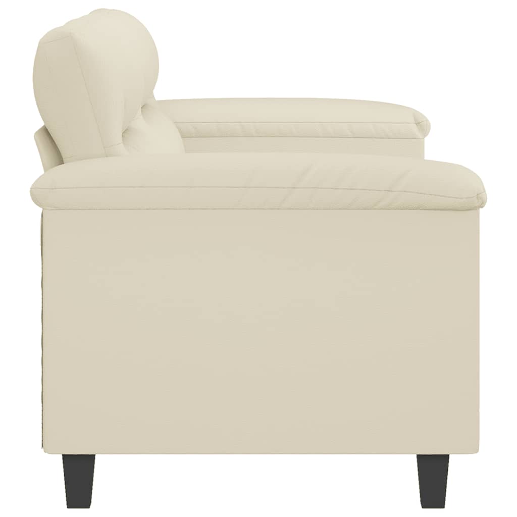 2-sitssoffa grädde 140 cm konstläder