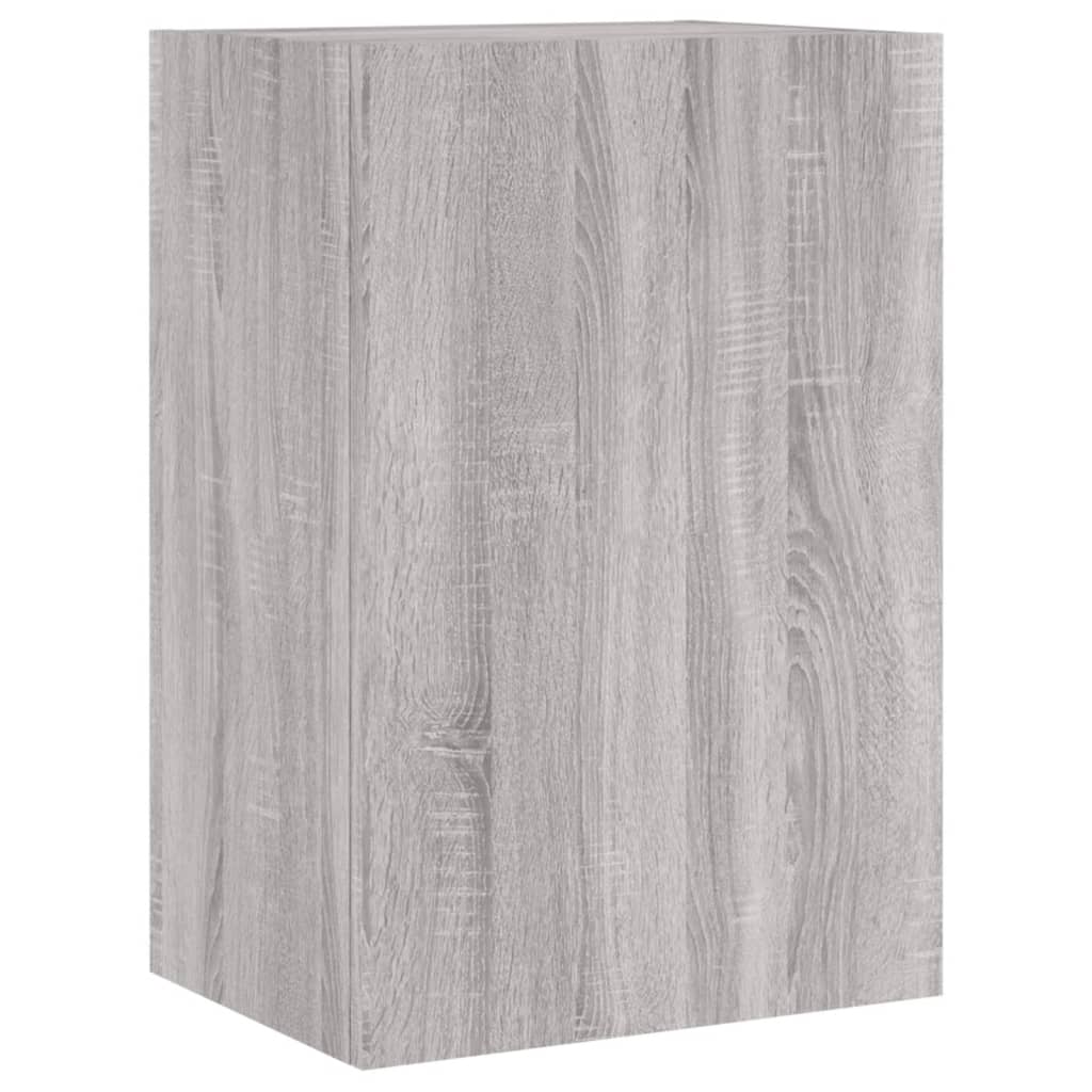 Väggmonterad tv-bänk grå sonoma 40,5x30x60 cm konstruerat trä