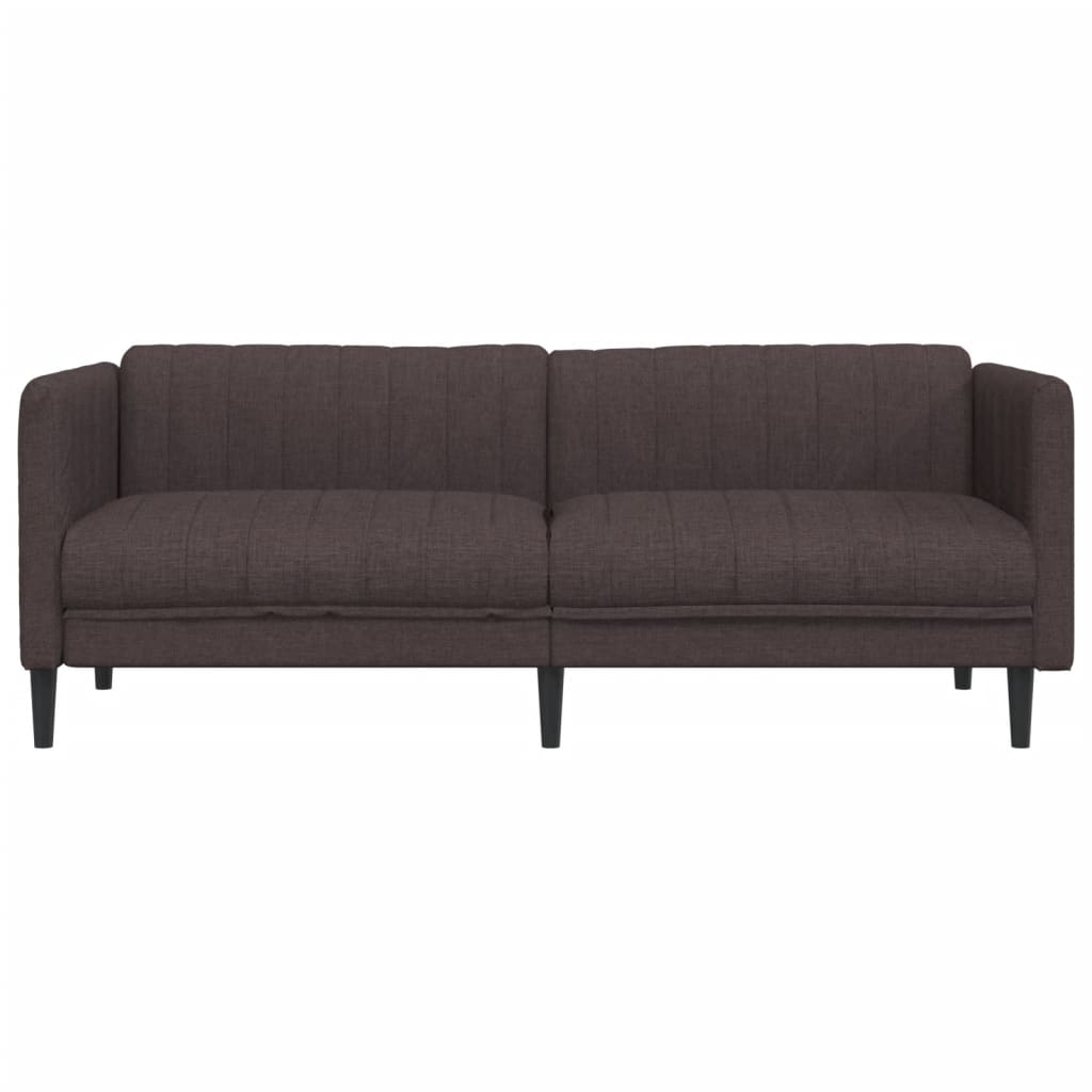 Soffa 3-sits mörkbrun tyg